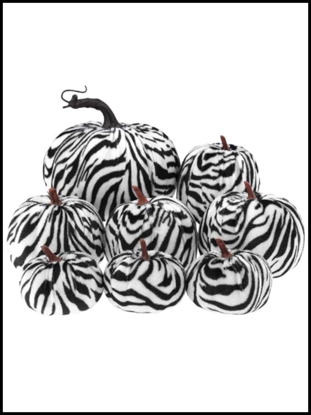 Artificial Velvet Pumpkins Set 8 Pcs Fake Foam Fall Decor